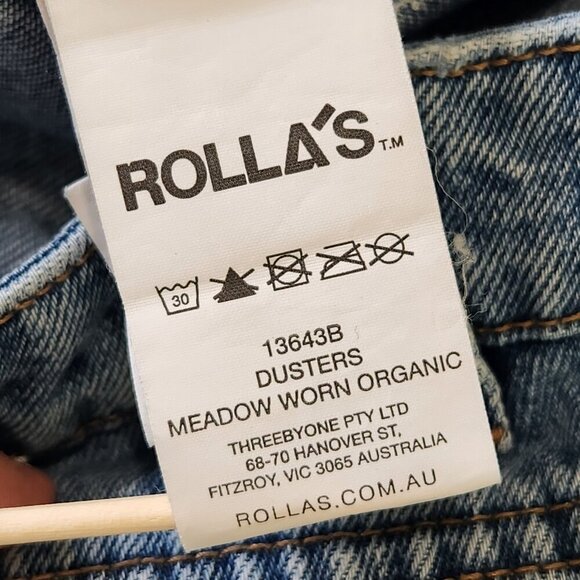 Rolla's Duster High Rise Slim Jeans‎ 29 Blue Distressed 100% Organic Cotton - Picture 9 of 12